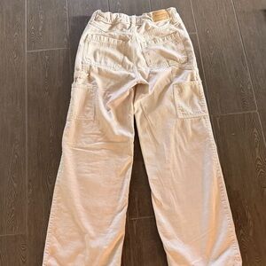 abercrombie kids 11/12 Cream Wide-Leg High Rise Jeans